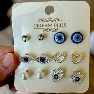 Blue Eye Earring Set
